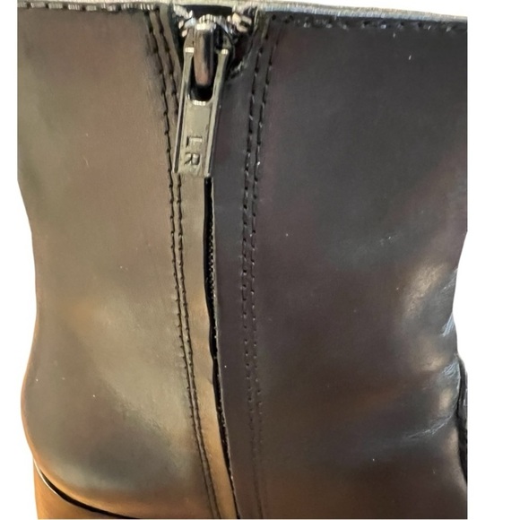 Loeffler Randall Grant Leather Ankle  Bootie in Black Chunky Heel Size 9B - Picture 6 of 14